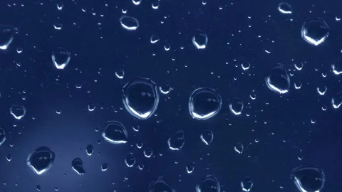 Rainwater drops Falling Down On the car glass Stock Footage 251862942