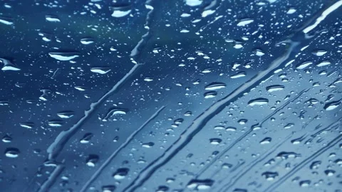 Rainwater drops Falling Down On the car glass Vídeos de archivo 251863019