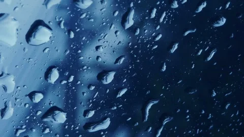 Rainwater drops Falling Down On the car glass Stockbeeldmateriaal 251863044