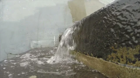 Rainwater falling on the stairs Stock Footage 39678282