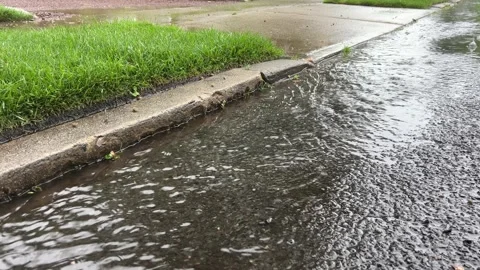 Rainwater flow Stock Footage 342173523