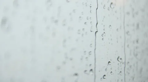 Rainwater on glass window2 Stock Footage 29930881