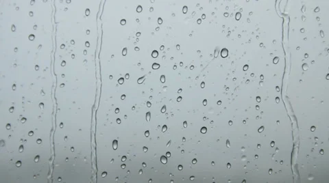 Rainwater on glass window3 Stock Footage 29930957