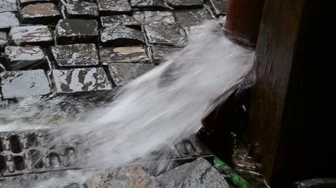 Rainwater Gutter Stock Footage 46125058