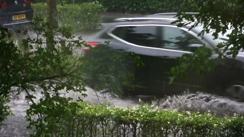 Rainwater on the road Video stock 133644402