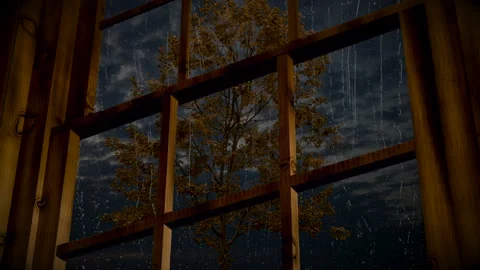 Rainwater running down a window in a storm Stock Footage 315009552