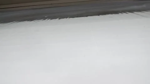 Rainwater Streaming Across Car Windshield Видео 344779370