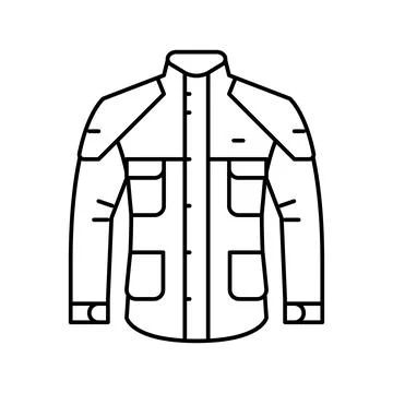 Rainwear motorcycle line icon vector illustration Stock Illustration