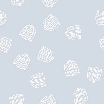 Rainwear motorcycle line seamless pattern Stock Illustration