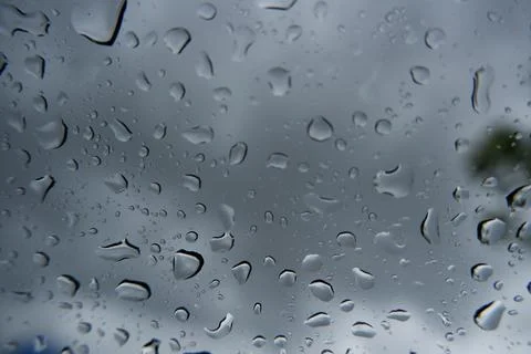 Rainy atmosphere background with raindrops  Stock Photos