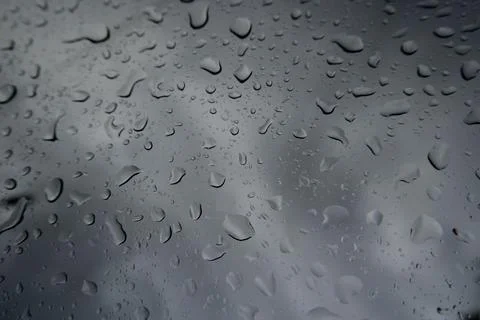 Rainy atmosphere background with raindrops Stock Photos