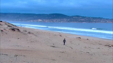 Rainy Beach Stock Footage 21246576