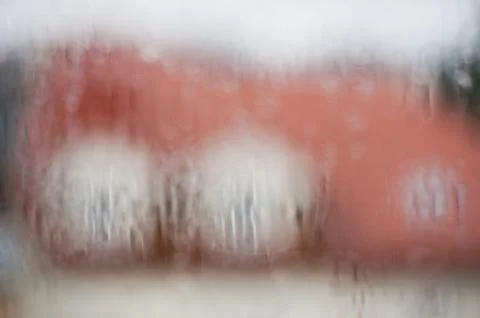Rainy blurred window abstract Foto stock