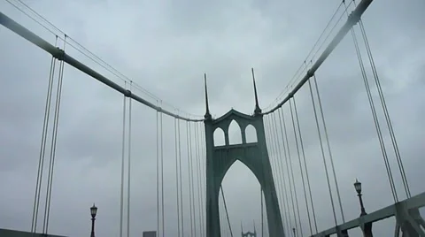 Rainy Bridge Drive 1 Stock Footage 10887140