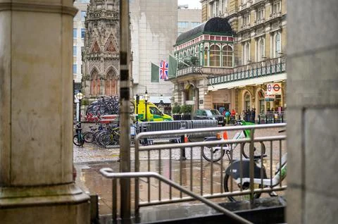 Rainy Charing Cross Scene Stock Photos