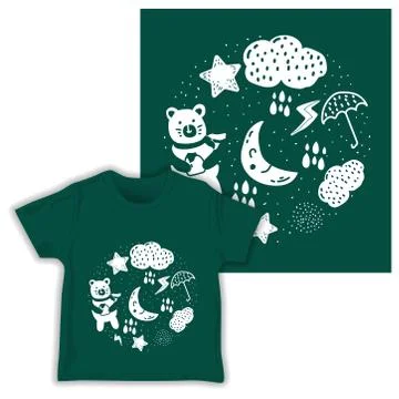 Rainy childish seamless pattern vector illustration Stock Illustration