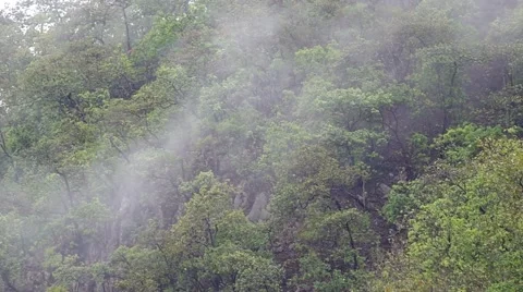 Rainy cloud on the hill Stock Footage 50420590