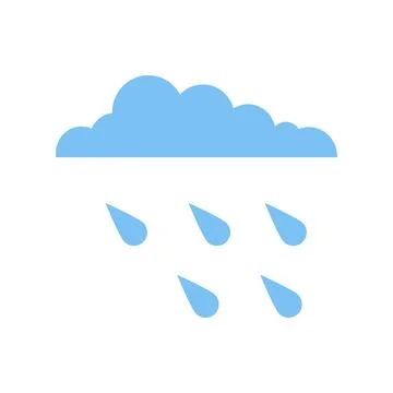 Rainy cloud icon, cloud icon with raindrops. Web banner, poster, background Stock Illustration