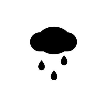 Rainy cloud icon. Element of minimalistic icon for mobile concept and web apps Stock Illustration