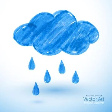 Rainy cloud Stock Illustration