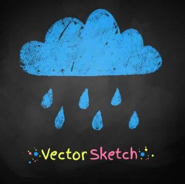 Rainy cloud Stock Illustration