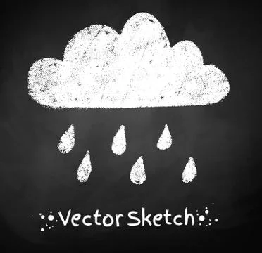 Rainy cloud Stock Illustration