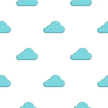 Rainy cloud pattern flat Illustrazione stock