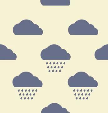 Rainy cloud pattern イラスト素材