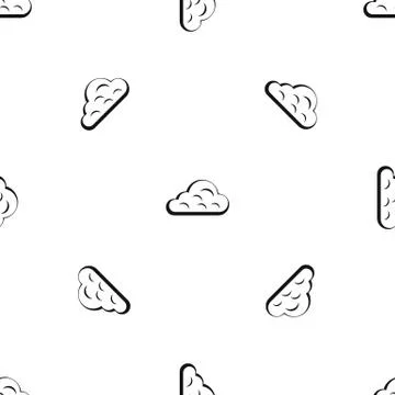 Rainy cloud pattern seamless black Illustrazione stock