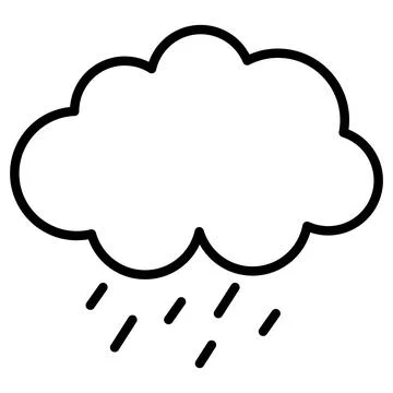 Rainy cloud weather icon Stock Illustration