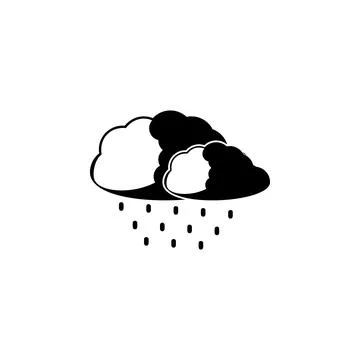 Rainy clouds icon. Element of weather elements illustration. Premium quality 스톡 일러스트