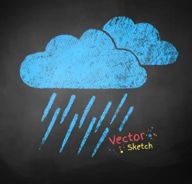 Rainy clouds Stock Illustration