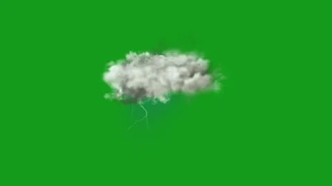 Rainy clouds motion graphics with green screen background Stock Footage 132025648