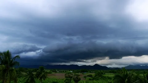Rainy Clouds Moving – Dramatic Sky Timelapse Stock Footage 313555497