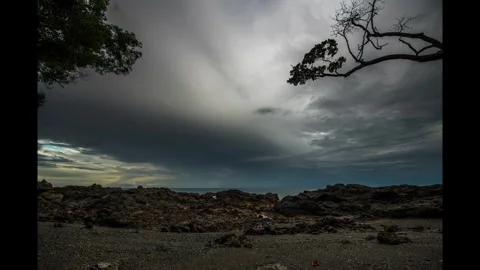 Rainy Clouds Moving Fast – 4K Timelapse Stock Footage 322563007