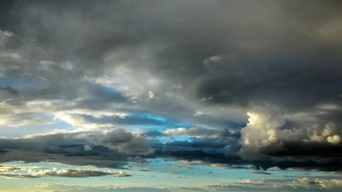 Rainy clouds sailing Stock Footage 76688862