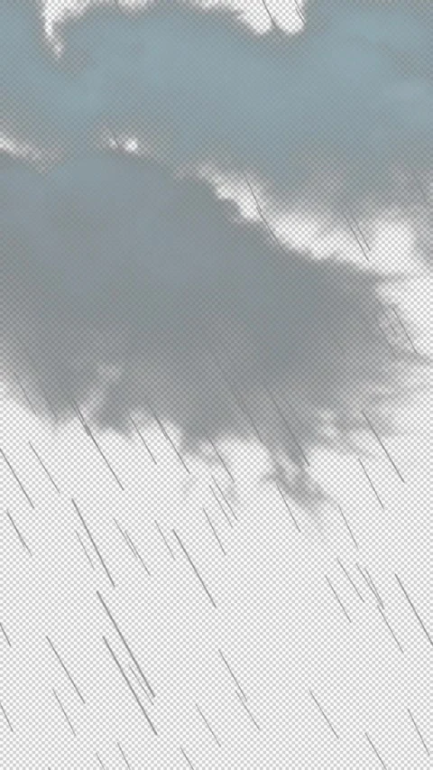 Rainy Clouds Sky Vertical Alpha Stock Footage 311092567