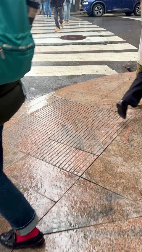 Rainy Commute in NYC Stock Footage 310320595