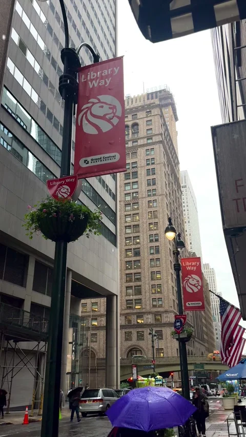 Rainy Commute in NYC Stock Footage 310320604