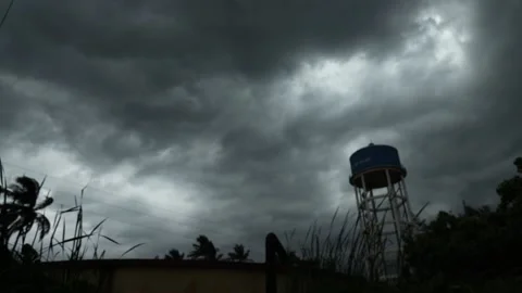 Rainy dark cloud Stock Footage 154801196