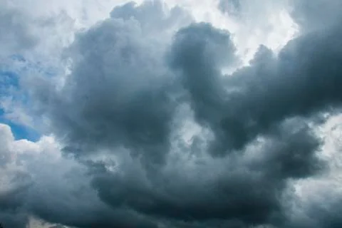 Rainy Dark Summer Clouds Stock Photos