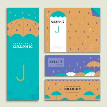 Rainy day banner template Stock Illustration