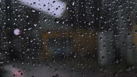Rainy day behind the window Video stock 197050413