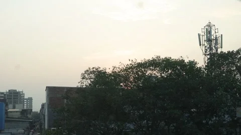 Rainy day from a broken window pane, Shooting Traffic. Stock Footage 245106312