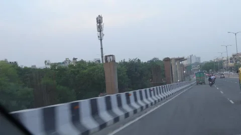 Rainy day from a broken window pane, Shooting Traffic. Stock Footage 245106429