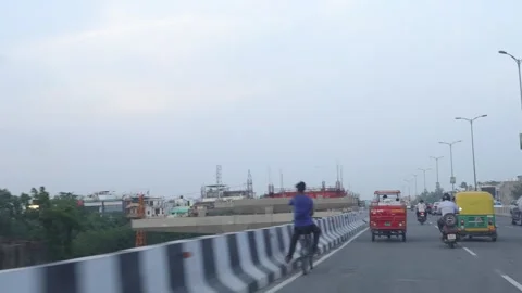 Rainy day from a broken window pane, Shooting Traffic. Stock Footage 245106456