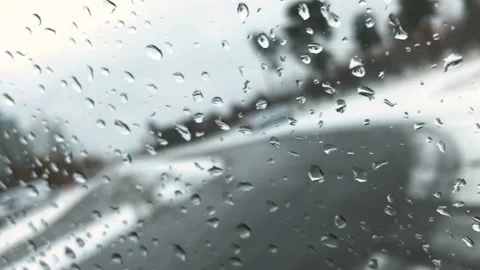 Rainy day in the car Stock Footage 162940335