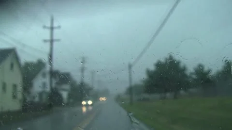Rainy day driving 2 Stock Footage 8557560