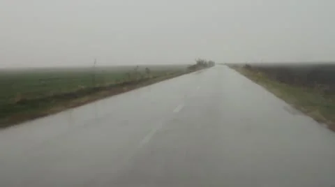 Rainy day driving Stock Footage 12412742