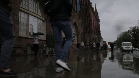 Rainy day in Edinburgh Stock-Footage 71388534